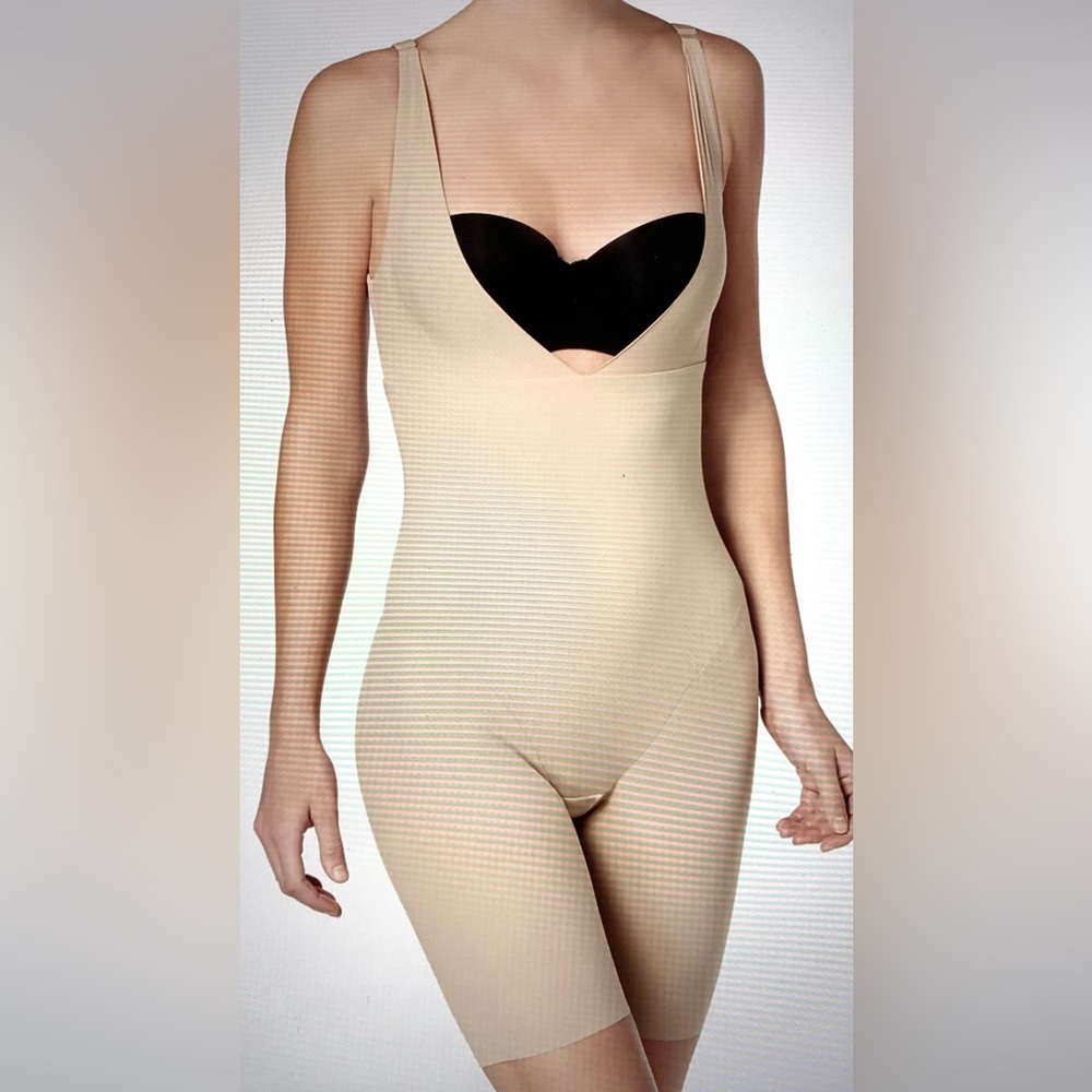 Firm Tummy-Control Instant Slimmer Long Leg Open Bust Body Shaper
